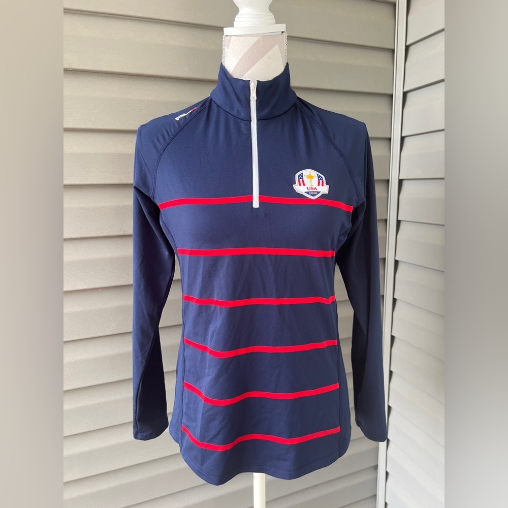 New- RLX Ralph Lauren 1/4 Zip Ryder Cup Golf Pullover Women's Sz S